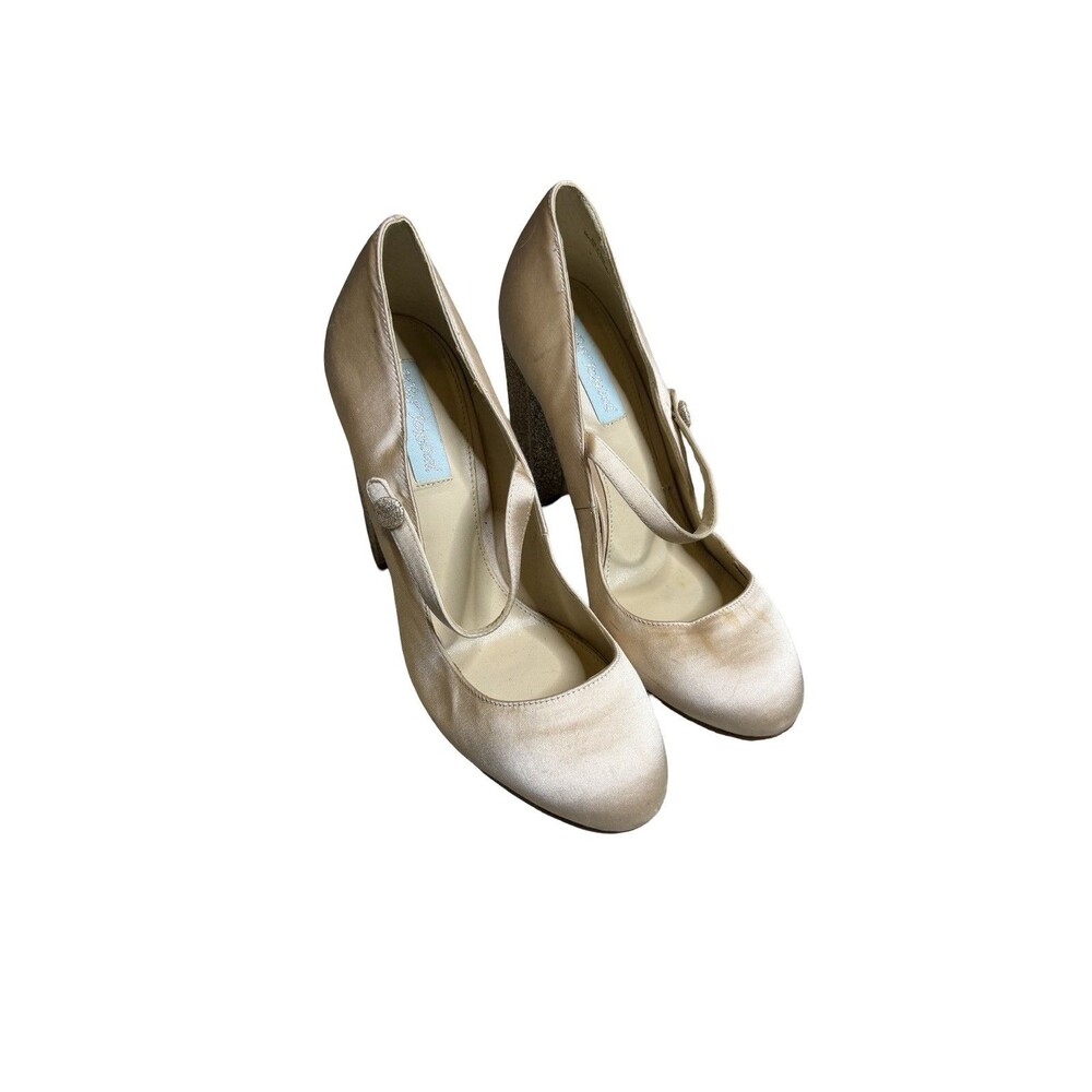 Blue By Betsey Johnson Women's High Heel Shoes Sb-Kate Size 7.5 Cream Glitter